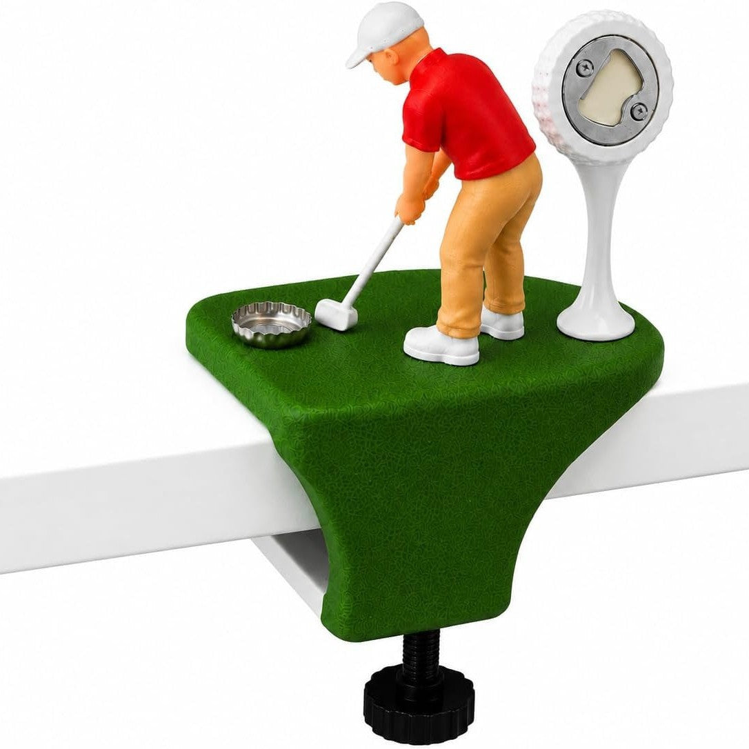 Abridor de Garrafas Mini-Bar Golfer para Bordas de Mesa