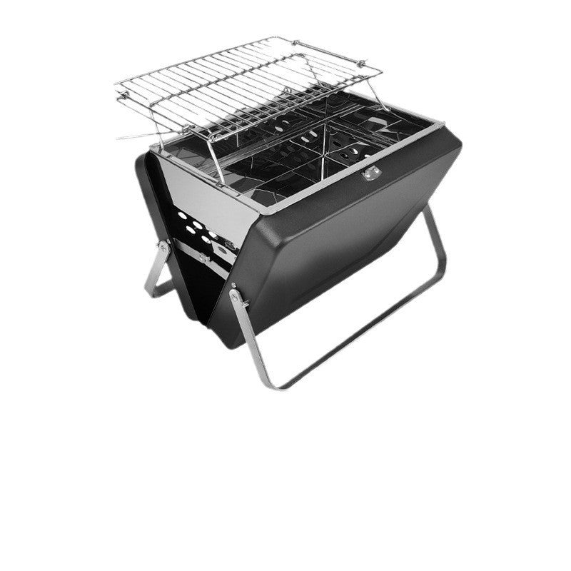 Tragbarer klappbarer Holzkohlegrill