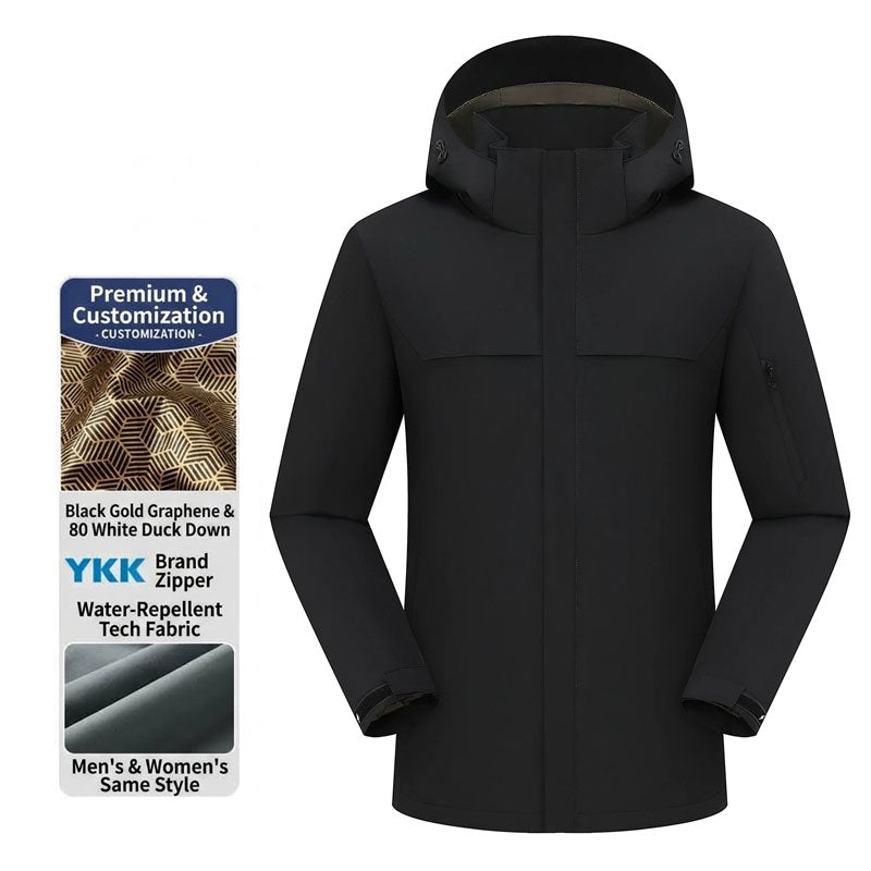 Unisex 3-in-1 Outdoor Windproof and Waterproof Shell Jacket