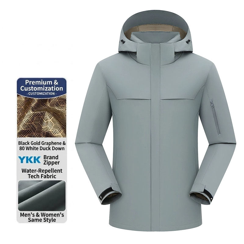Unisex 3-in-1 Outdoor Windproof and Waterproof Shell Jacket
