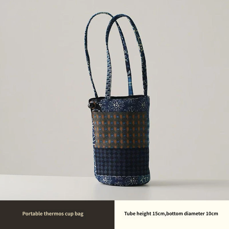 Borsa da trasporto per borraccia in stoffa vintage