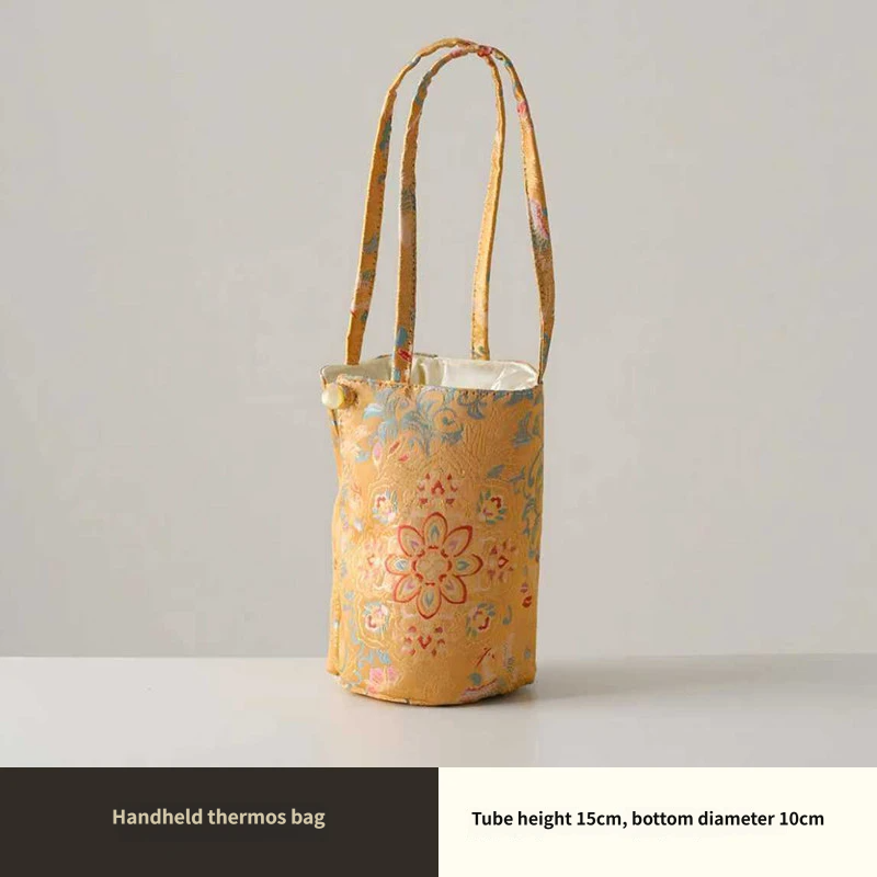 Vintage Cloth Water Bottle Carry Bag