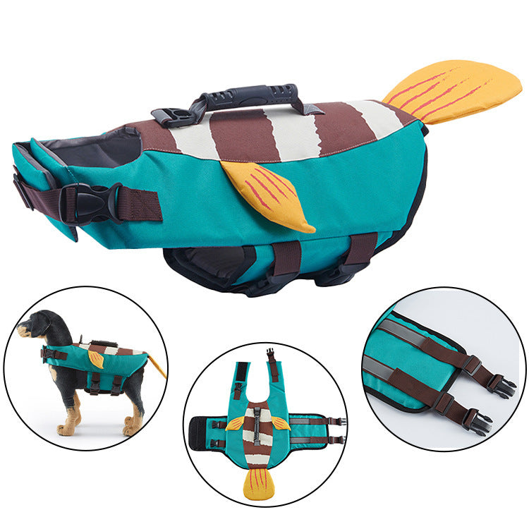 Clownfish Dog Life Jacket Reflective Swim Vest