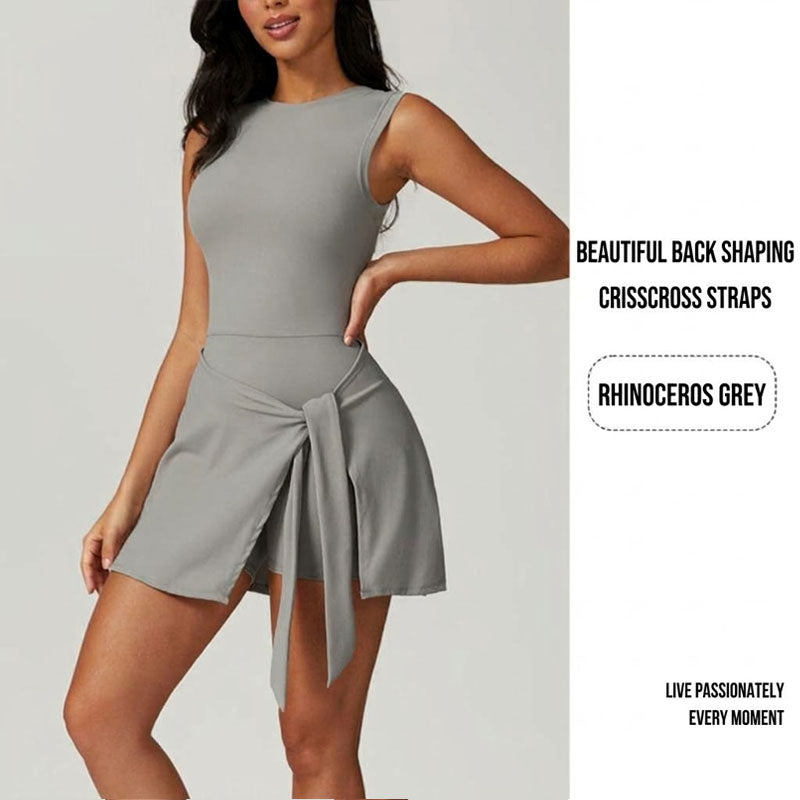 Women Tie Wrap Tennis Dress