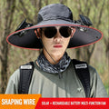 Solar Fan Wide Brim Sun Hat