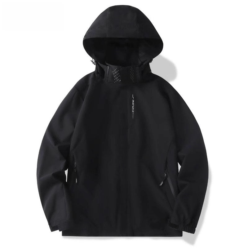 Detachable Hood Waterproof Windproof Unisex Jacket