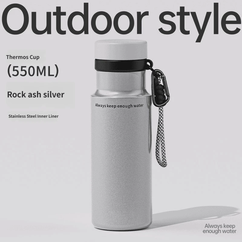 Bouteille d'eau portable pour l'extérieur à doublure en céramique de 550ml