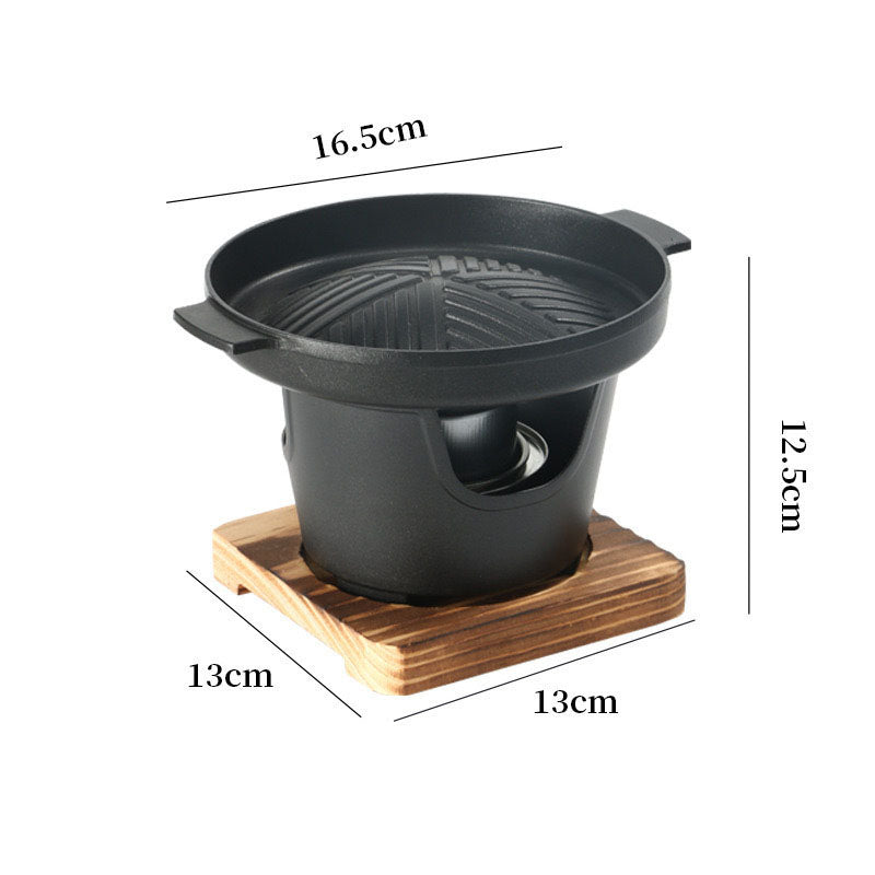 Detachable Tabletop Grill Pan Alcohol Stove Set