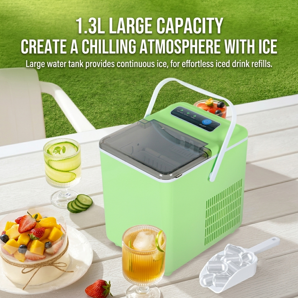 Portable Countertop Ice Maker with Handle