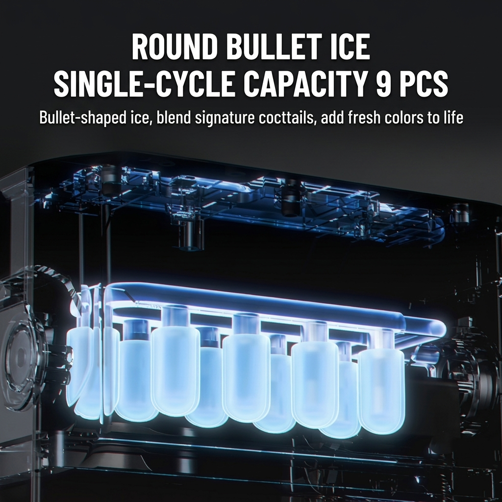 Portable Countertop Ice Maker with Handle