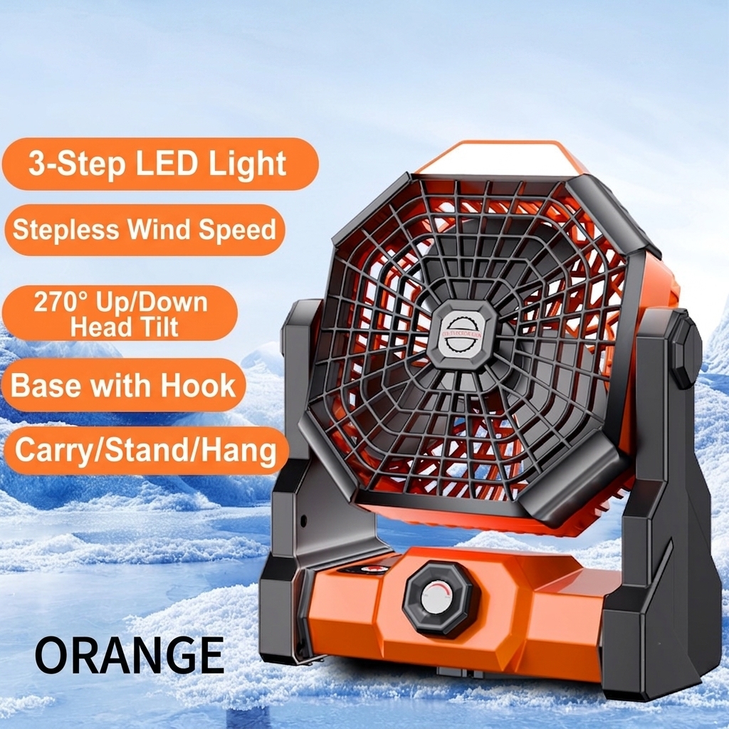 Campingventilator mit LED-Licht