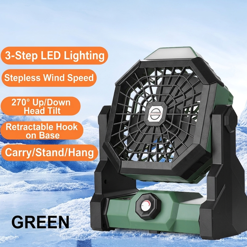 Campingventilator mit LED-Licht
