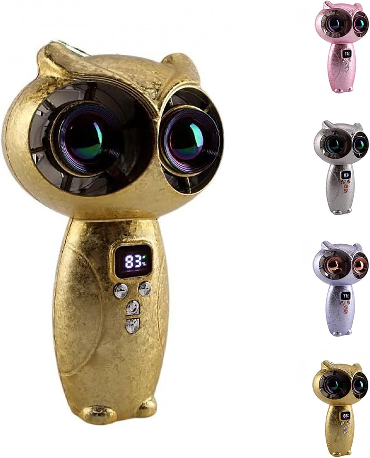 Owl-Shaped Dual-Turbine Handheld Fan