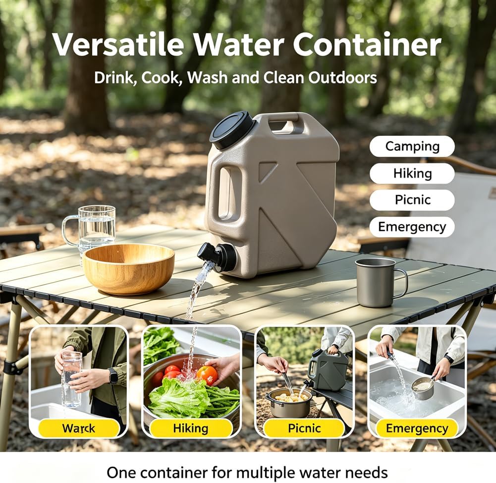 Tragbarer Outdoor-Wassertank mit zwei Griffen
