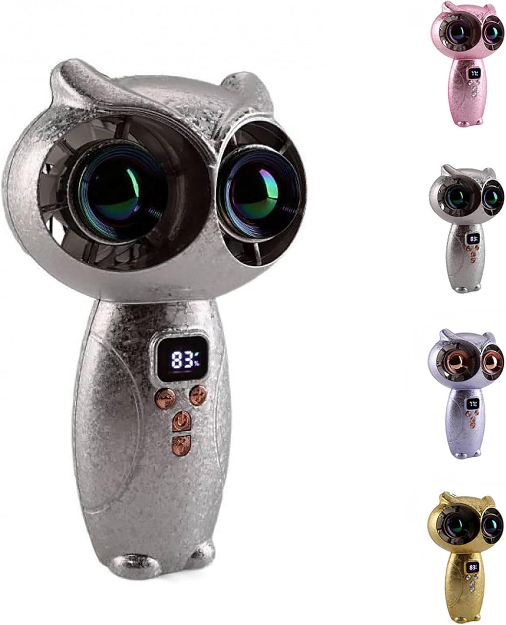 Owl-Shaped Dual-Turbine Handheld Fan