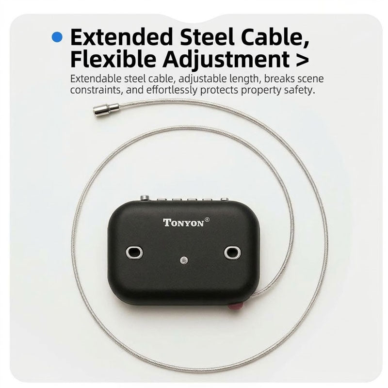 Retractable steel cable combination lock