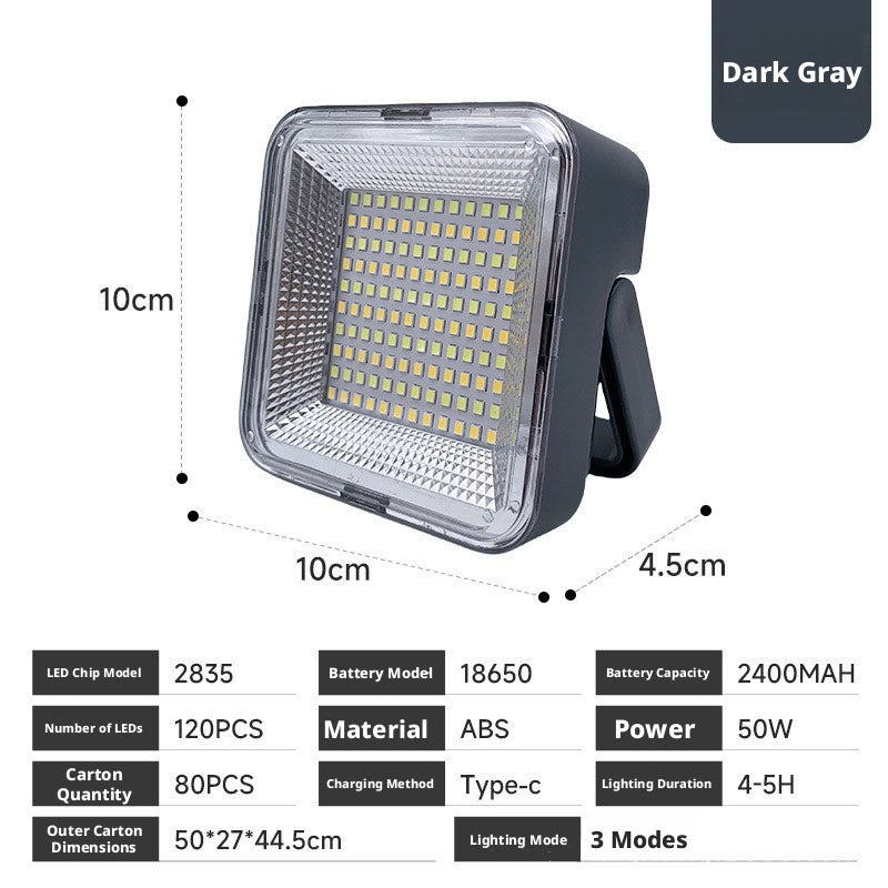 Portable Solar Camping Light with USB Charging