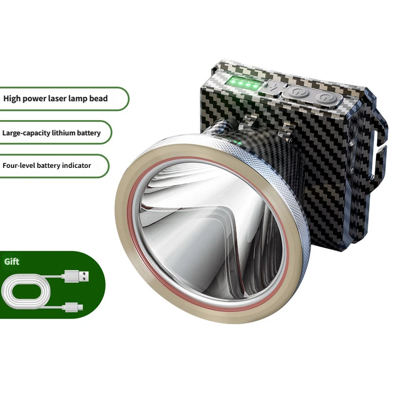 Torcia frontale LED ricaricabile ad alta potenza