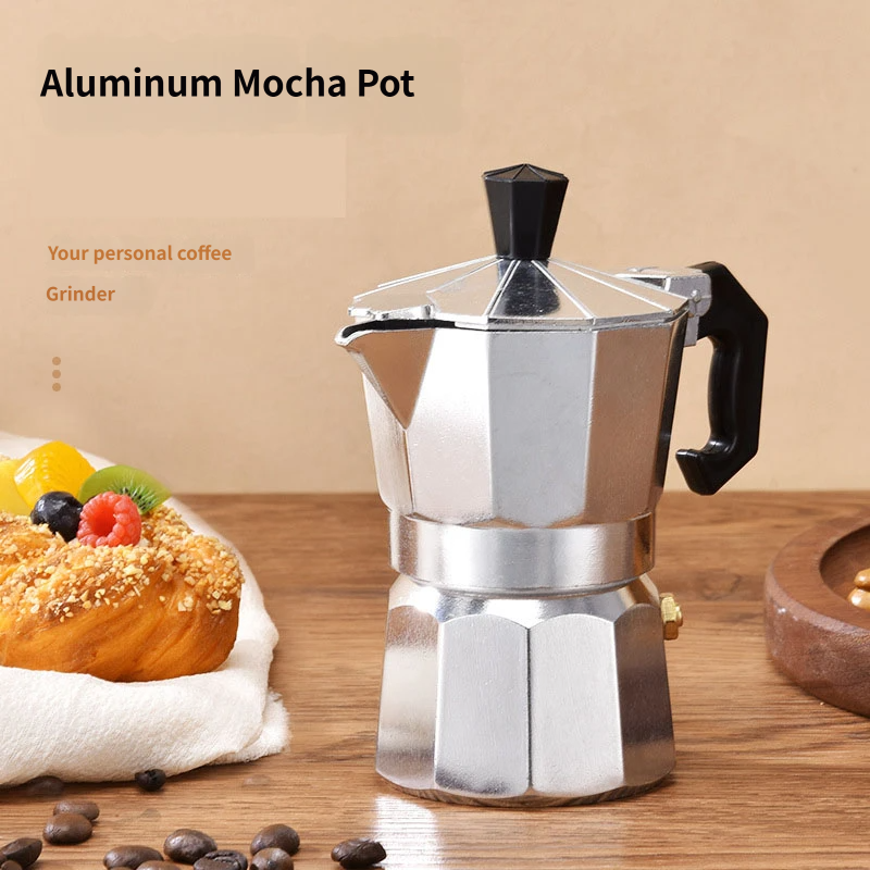 Caffettiera Moka in Alluminio per Espresso a Fornello