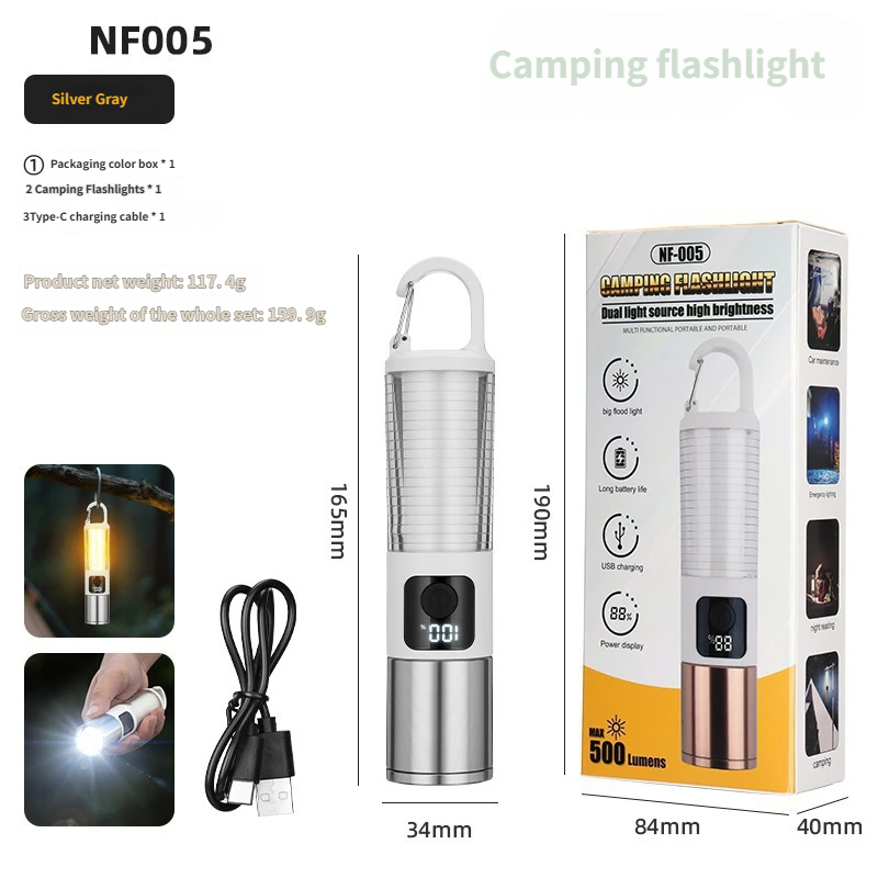 Linterna de camping recargable y farol colgante para tiendas de campaña
