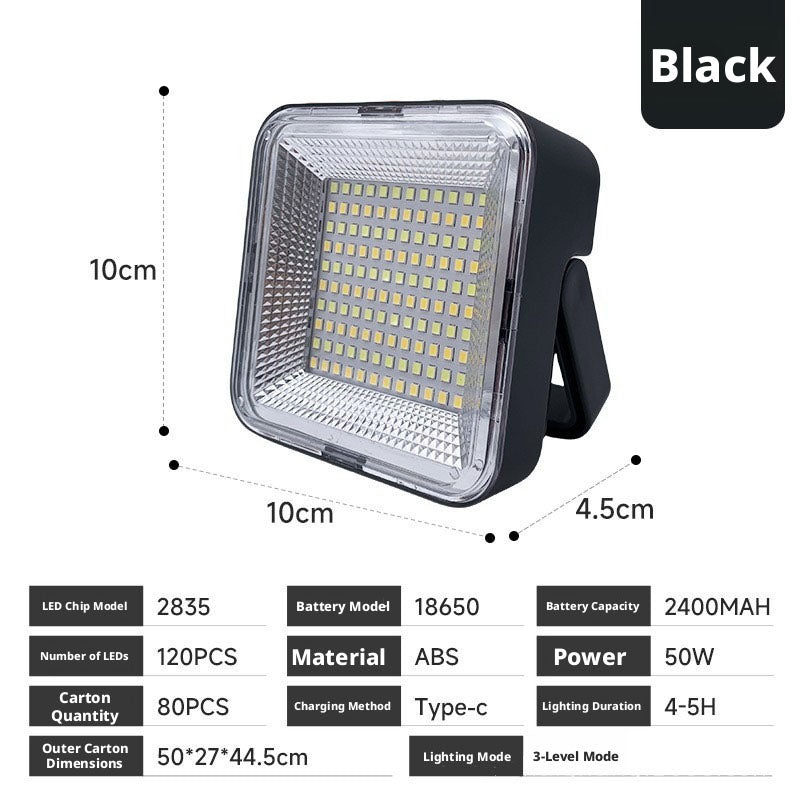 Portable Solar Camping Light with USB Charging