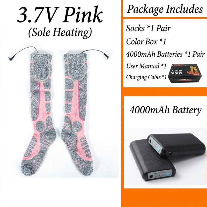 Heated Socks 3.7V Rechargeable Battery Thermal Socks