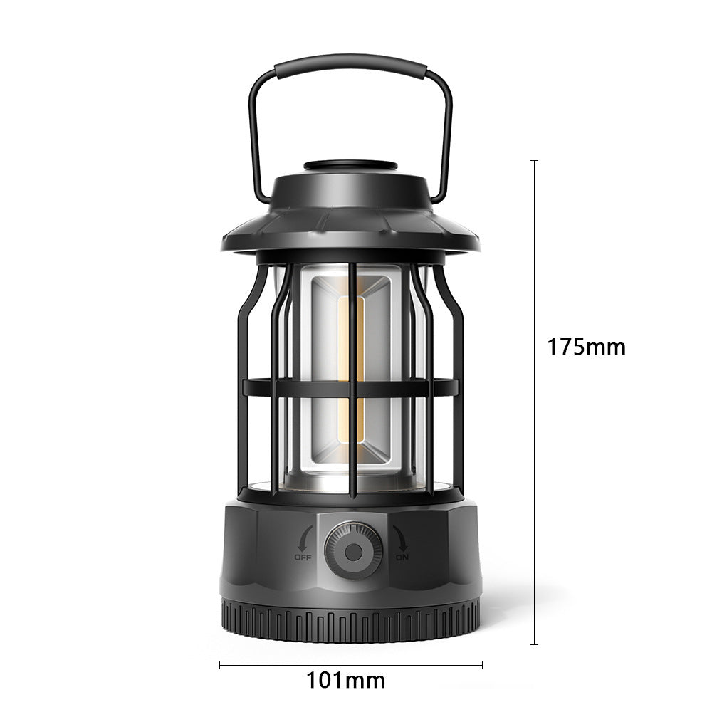 Retro Rechargeable COB Camping Lantern Light