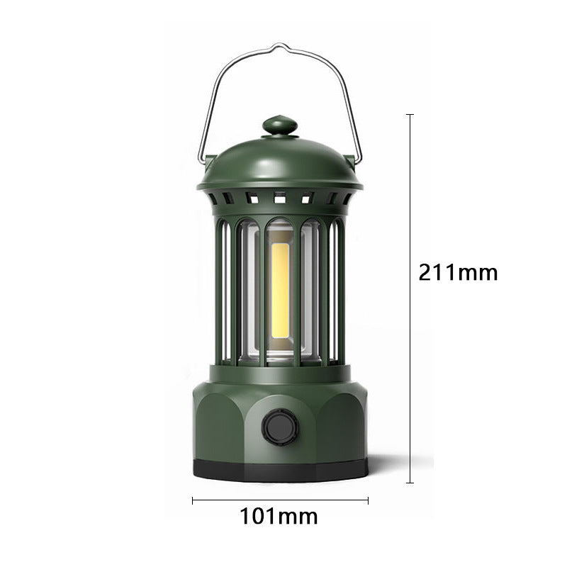 Retro Rechargeable COB Camping Lantern Light