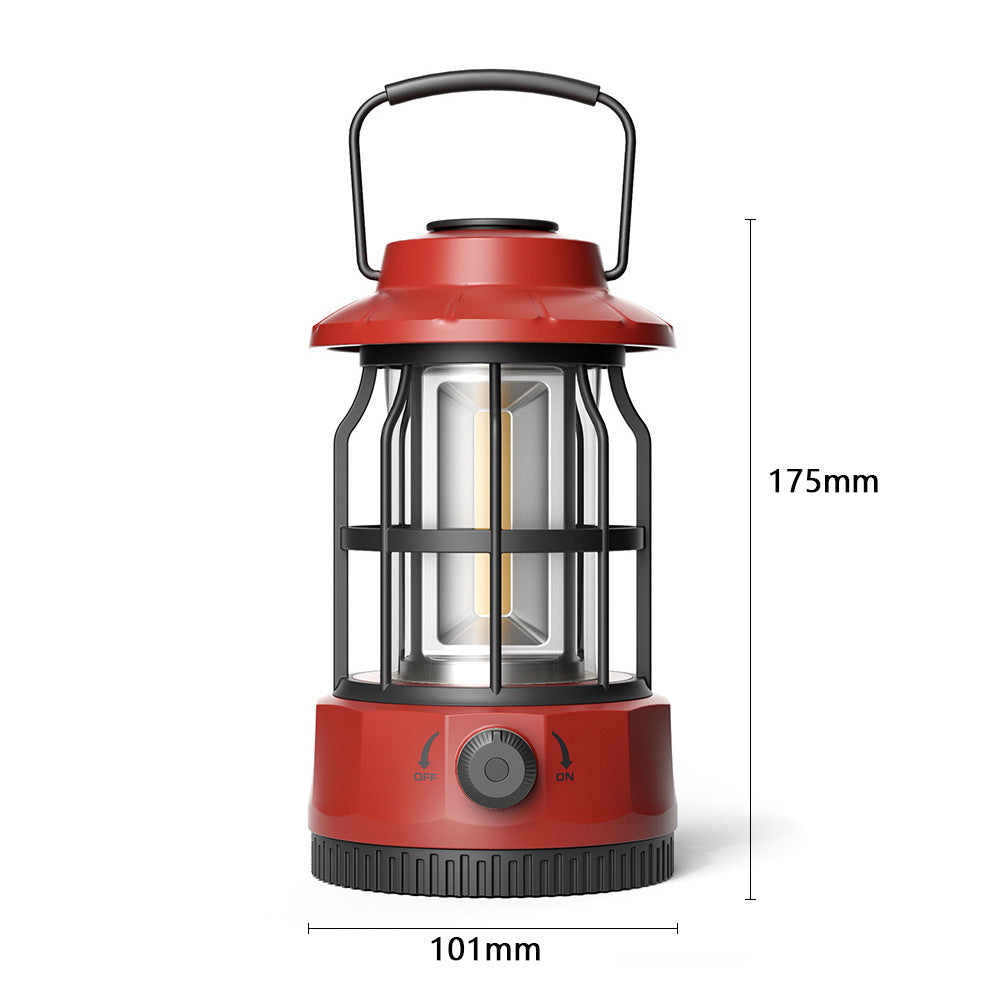 Retro Rechargeable COB Camping Lantern Light