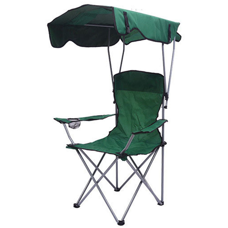 Foldable Camping Chair with Sun Canopy