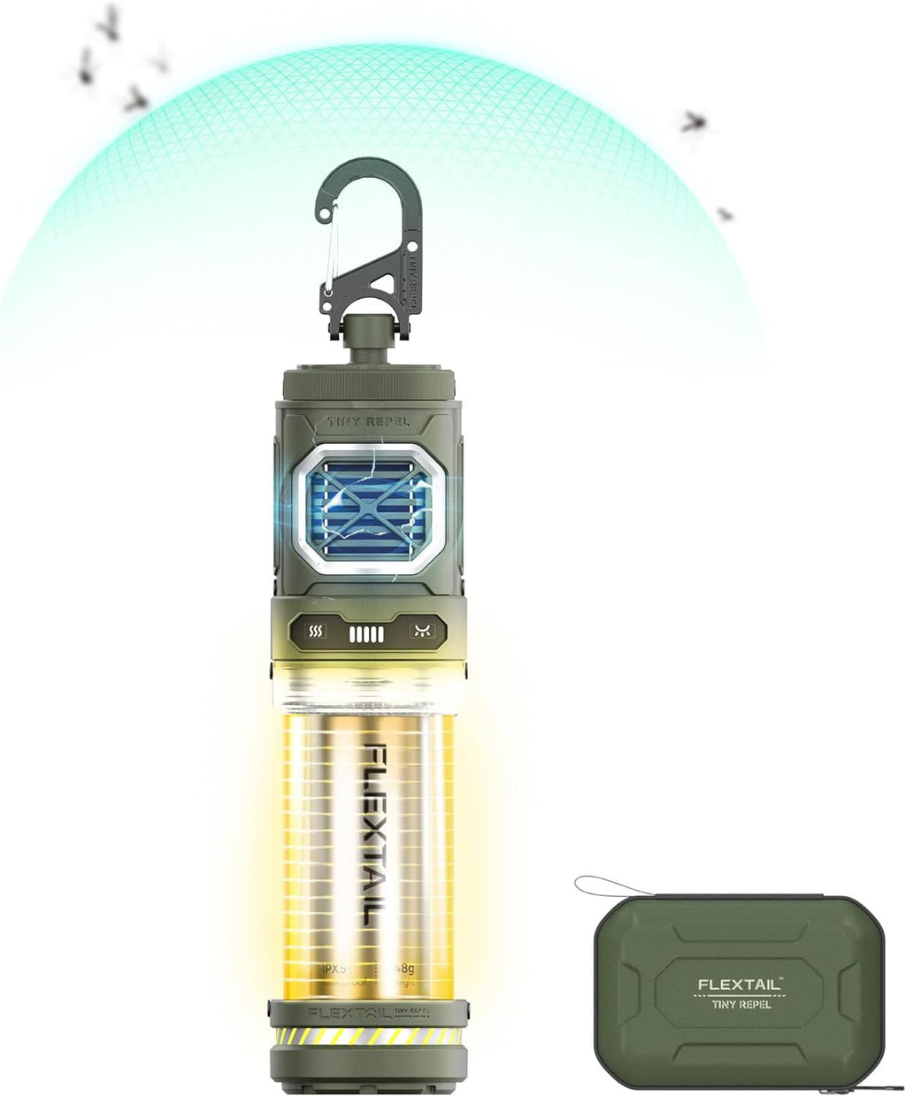 A mini camping mosquito-repellent lamp that can double as a power bank