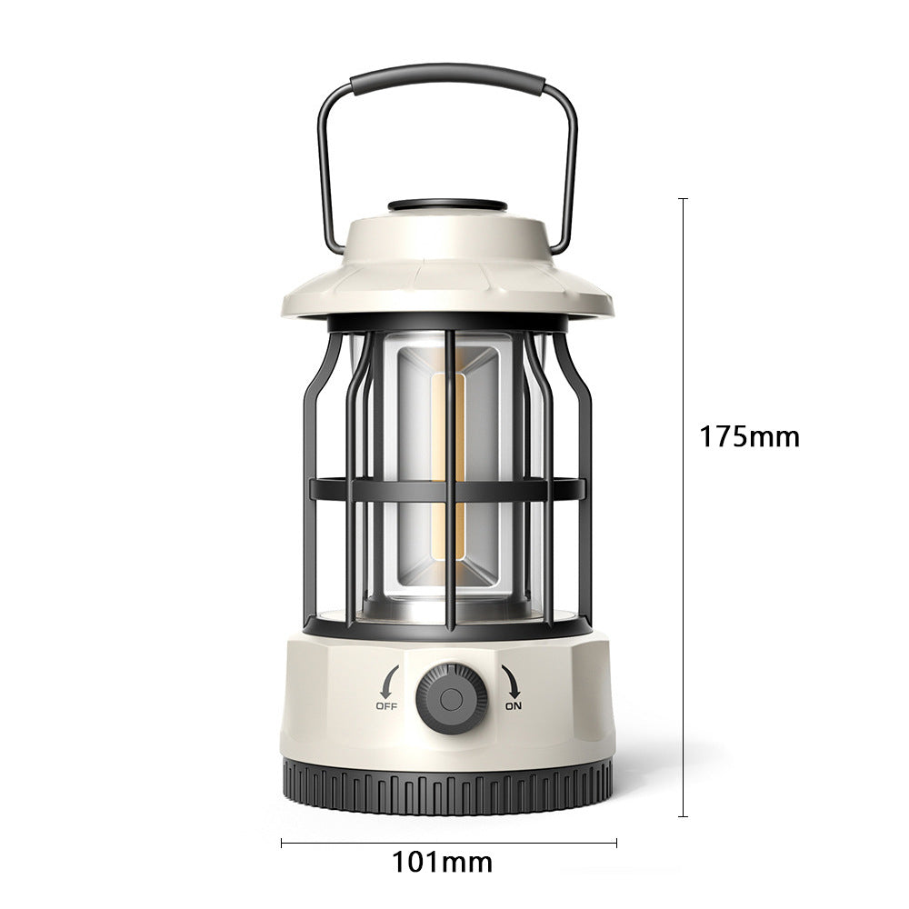 Retro Rechargeable COB Camping Lantern Light
