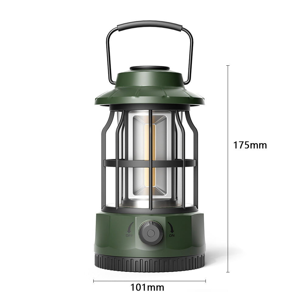 Retro Rechargeable COB Camping Lantern Light