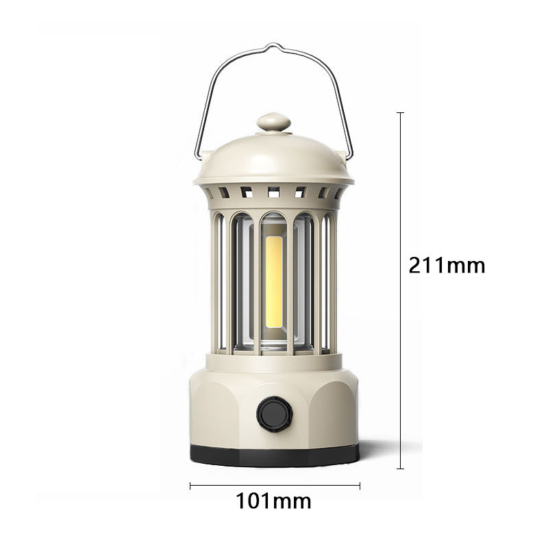 Retro Rechargeable COB Camping Lantern Light