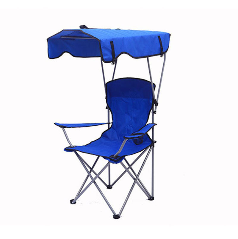 Foldable Camping Chair with Sun Canopy