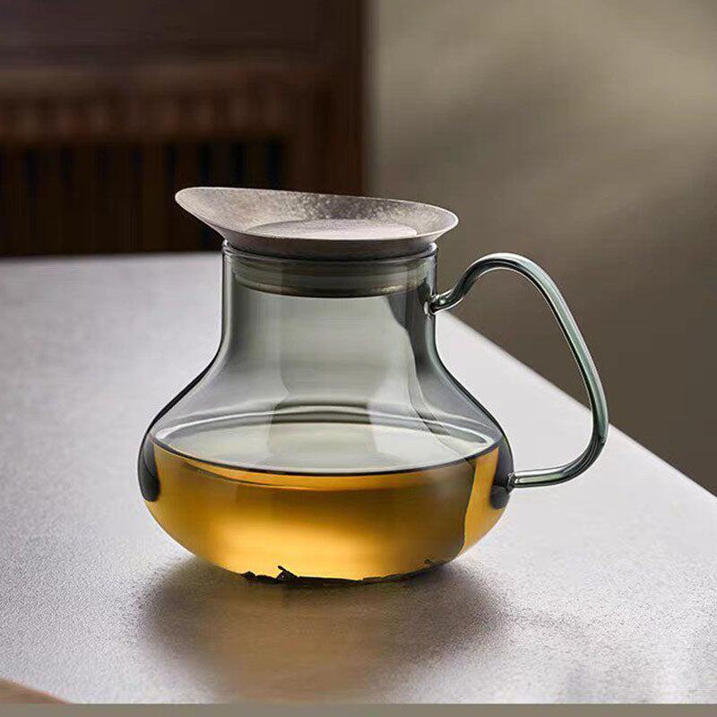 Théière en verre borosilicaté de 600ml avec filtre en titane
