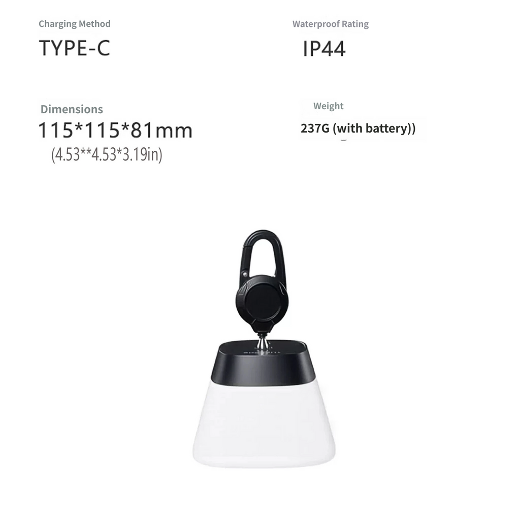 Lanterna da campeggio magnetica 2-in-1, lampada appesa e da tavolo