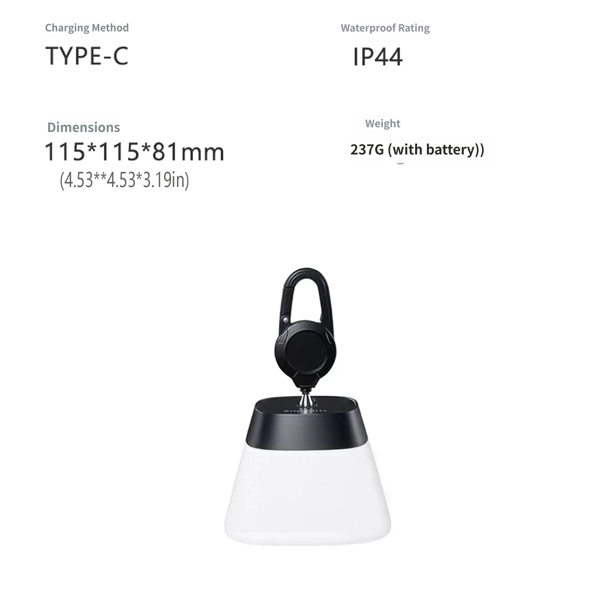 Lanterna da campeggio magnetica 2-in-1, lampada appesa e da tavolo