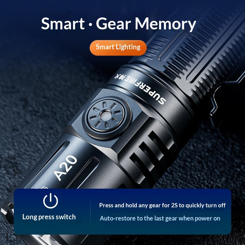 SUPERFIRE A Series Waterproof Rechargeable Tactical Flashlight