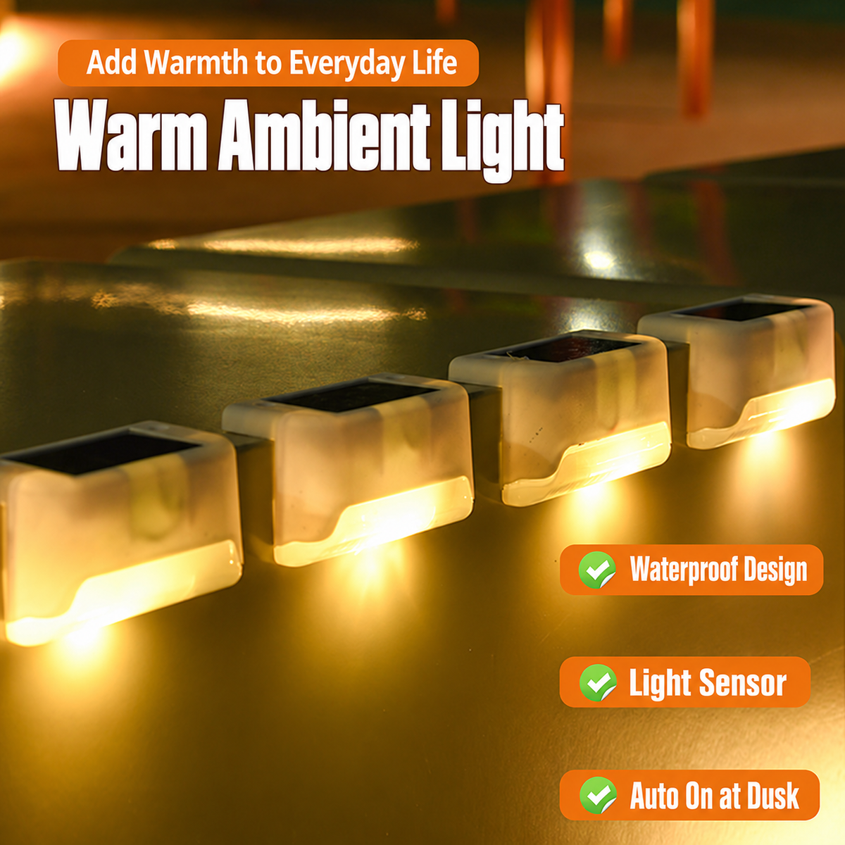 Solar Step Lights for Outdoor Stairs