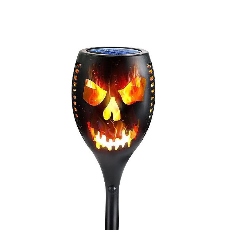 Solar Skull Flame Pathway Light