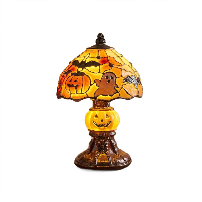 Vintage Halloween Ghost Pumpkin Lamp