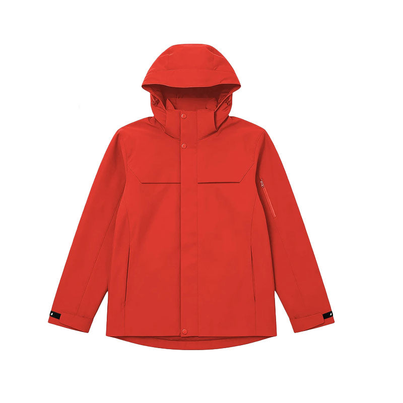 Unisex 3-in-1 Outdoor Windproof and Waterproof Shell Jacket