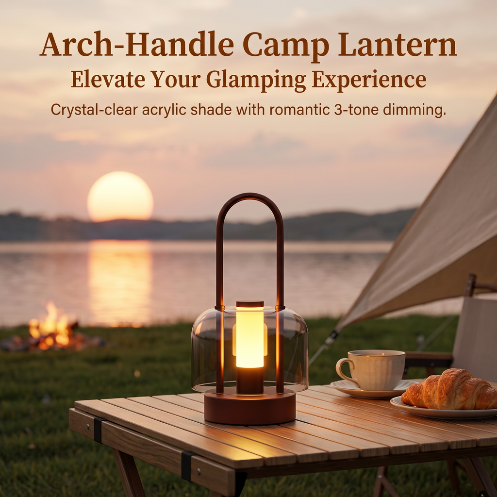 Arch-Handle Lanterna da campeggio dimmerabile a 3 tonalità