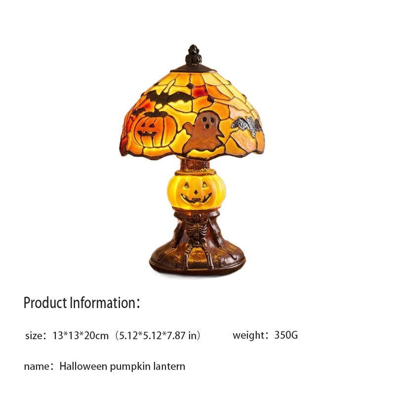 Vintage Halloween Ghost Pumpkin Lamp