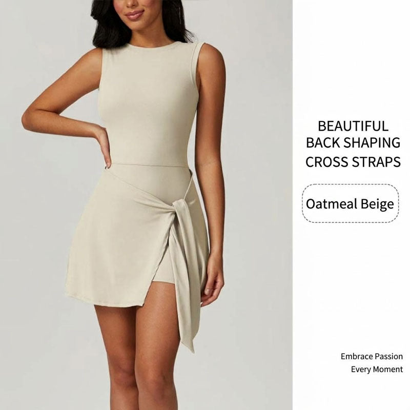 Women Tie Wrap Tennis Dress