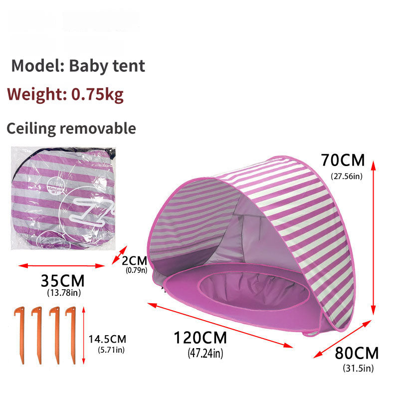 Tenda Pop Up per Bambini da Spiaggia con Piscina e Riparo Solare UV