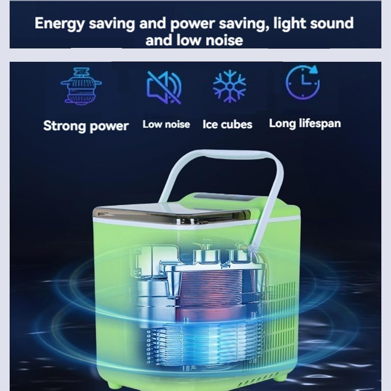 Portable Countertop Ice Maker with Handle