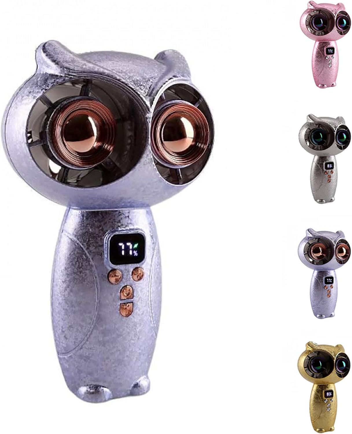Owl-Shaped Dual-Turbine Handheld Fan