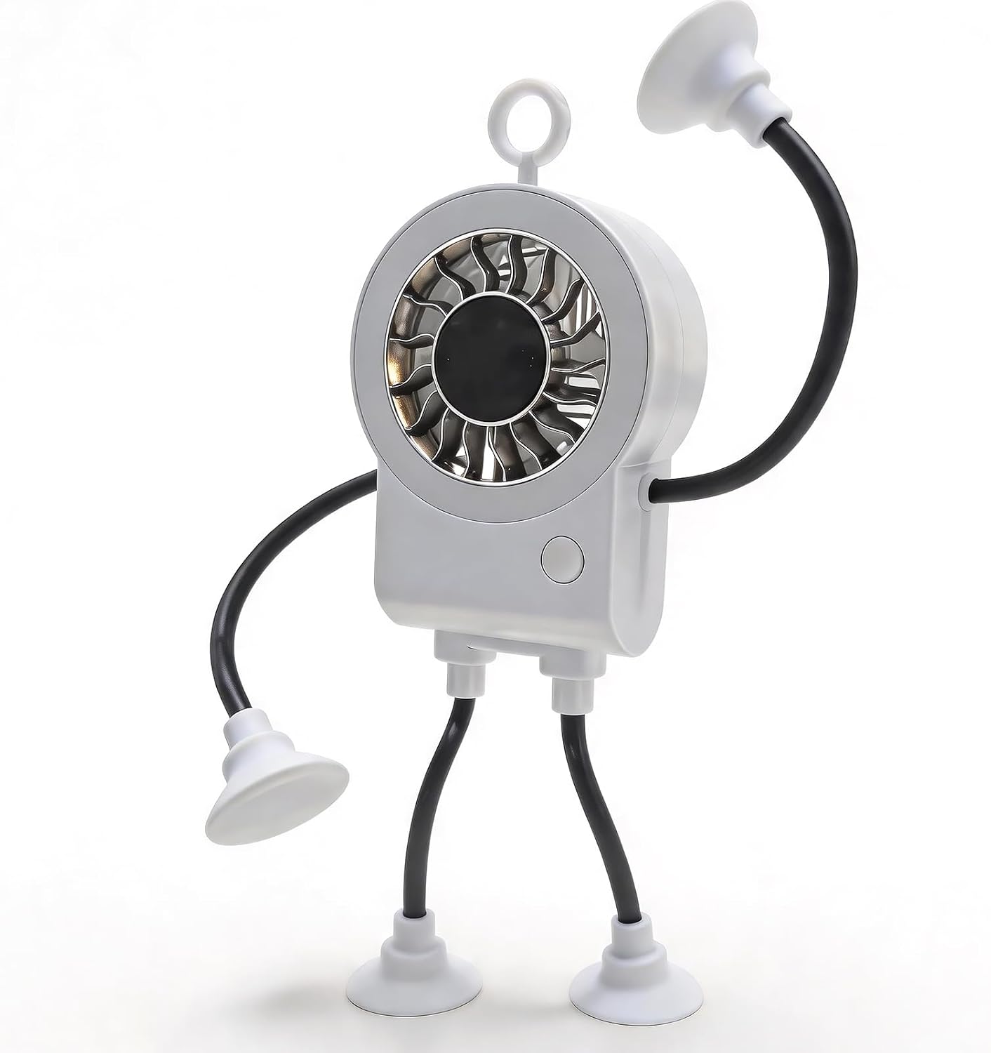 Bendable Stick-Figure Fan with LED Ring Light